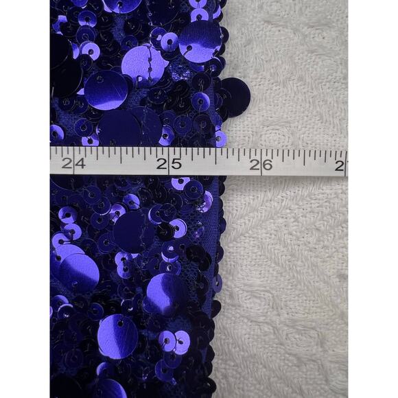 Lulu’s Glittery Persona Dark Blue Sequins Strapless Mini Dress SZ Med HOCO party - Picture 10 of 12